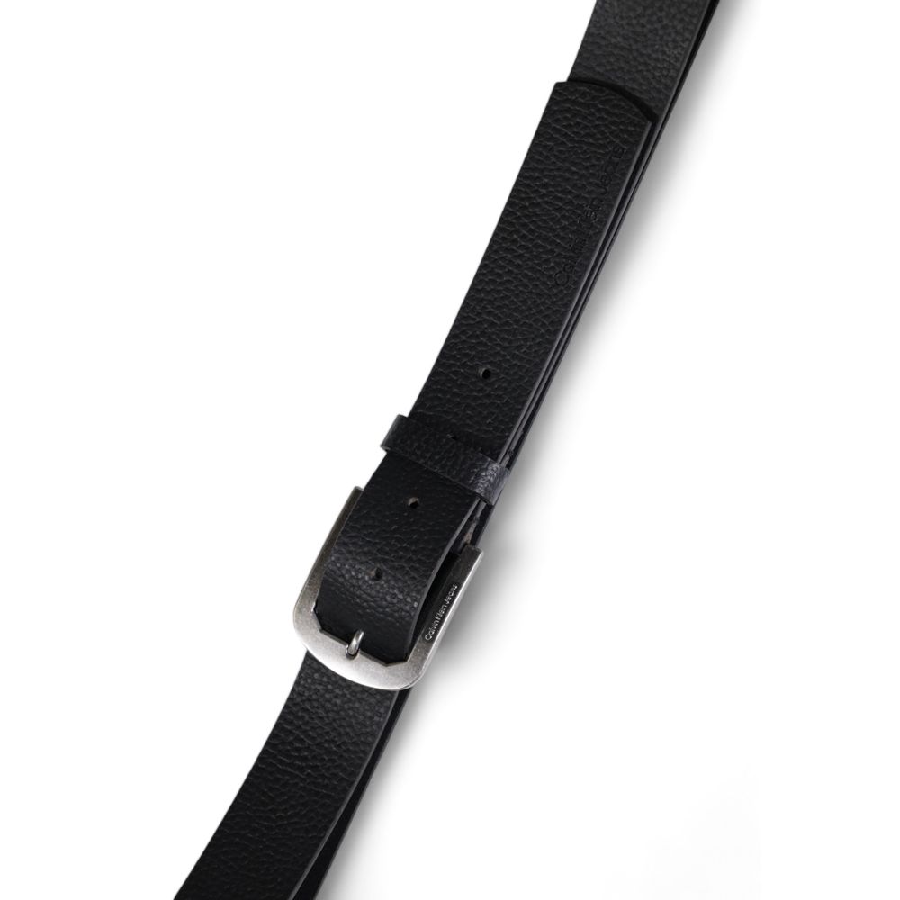 Calvin Klein Black Leather Belt - 95 cm / 38 Inches