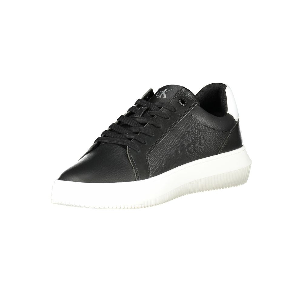 Calvin Klein Black Leather Men Sneaker - EU40/US7