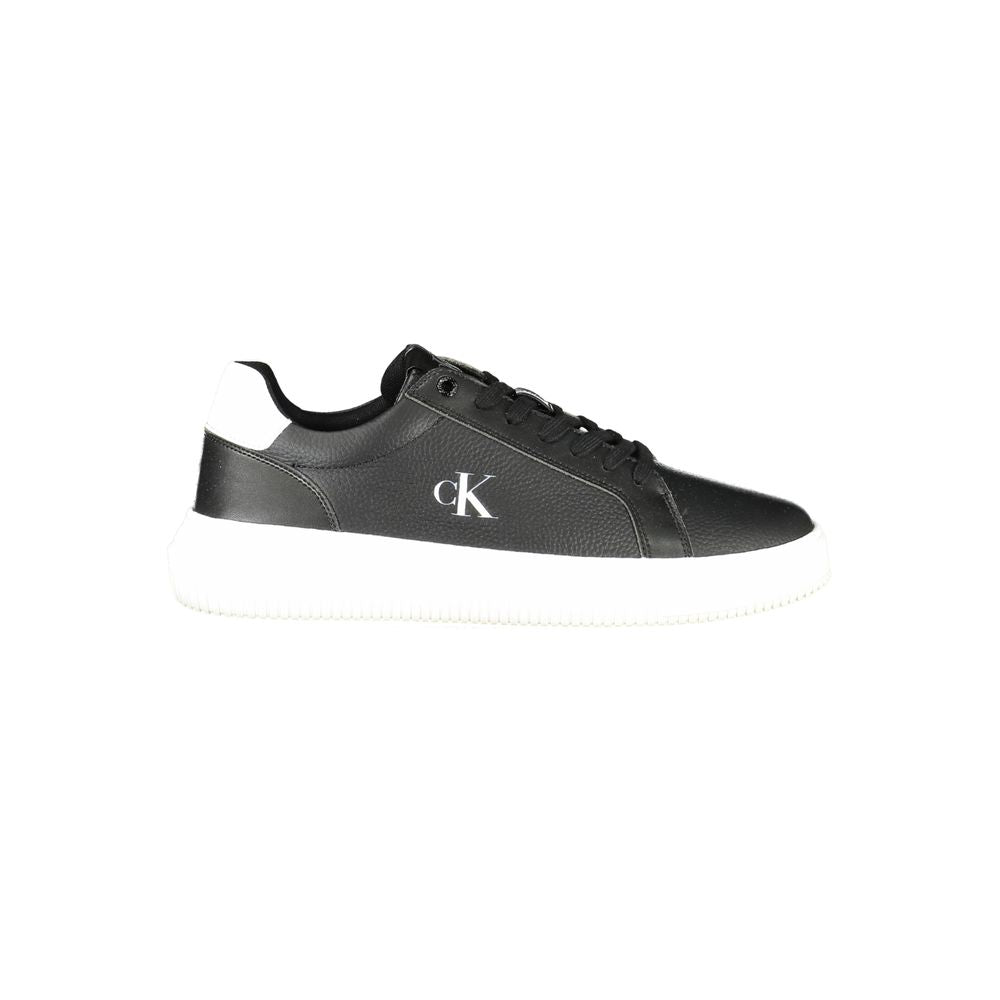 Calvin Klein Black Leather Men Sneaker - EU40/US7