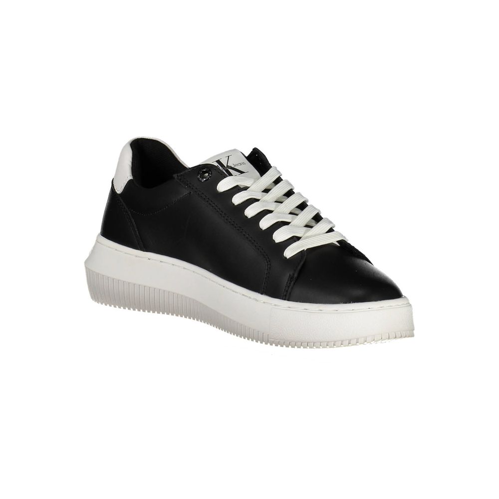 Calvin Klein Black Leather Women Sneaker