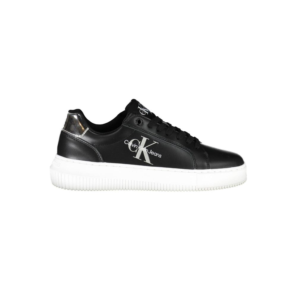 Calvin Klein Black Leather Women Sneaker