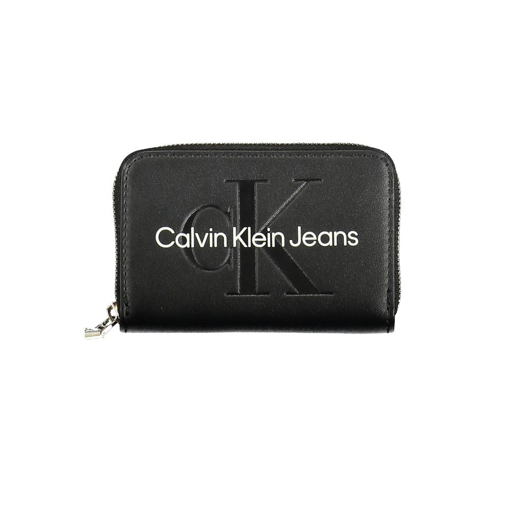 Calvin Klein Black Leather Women Wallet