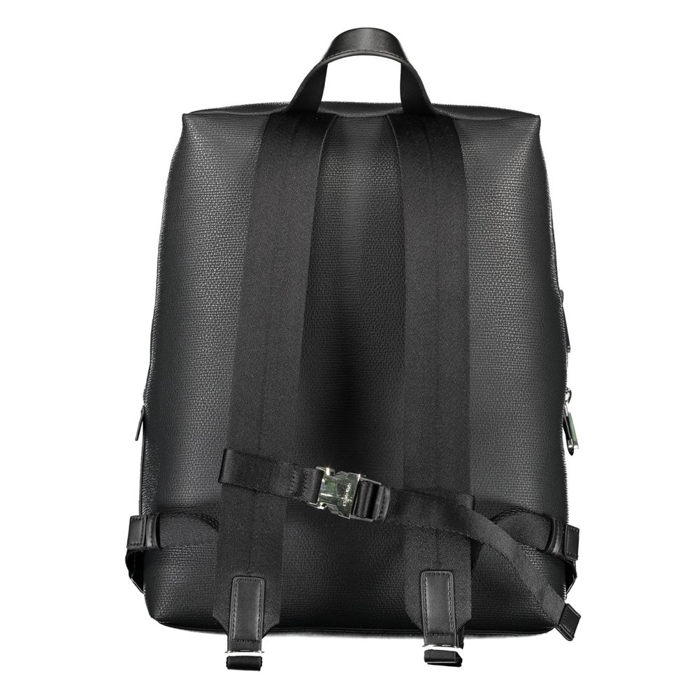 Calvin Klein Black Polyester Men Backpack