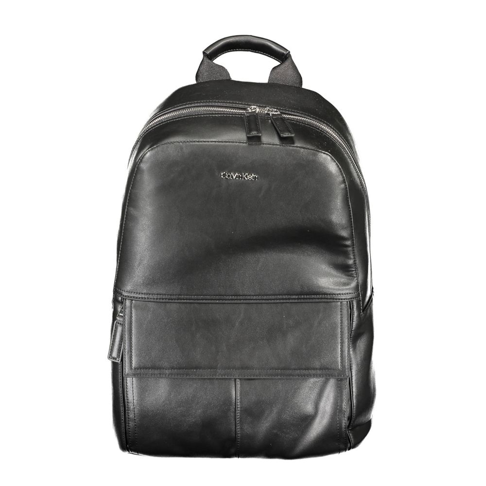 Calvin Klein Black Polyester Men Backpack