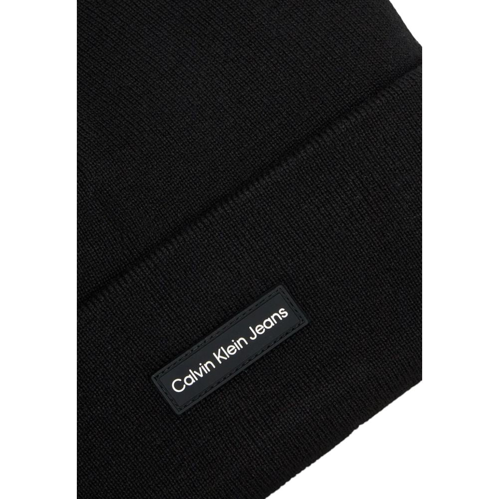 Calvin Klein Black Recycled Polyester Hats & Cap - UNI