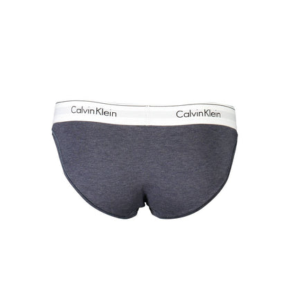 Calvin Klein Blue Cotton Women Brief - L