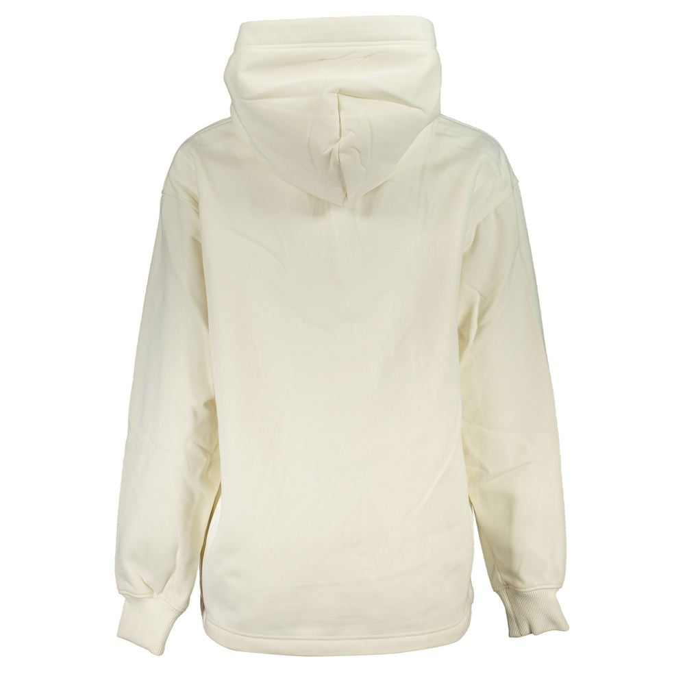 Calvin Klein Chic White Hooded Fleece Sweatshirt - XS