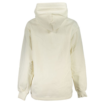 Calvin Klein Chic White Hooded Fleece Sweatshirt - XS