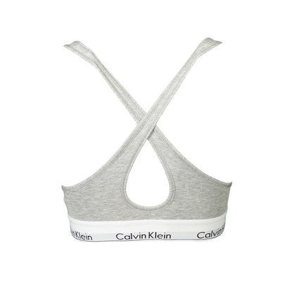 Calvin Klein Gray Cotton Women Bralette - XS