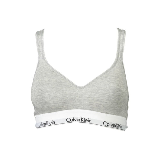 Calvin Klein Gray Cotton Women Bralette - XS