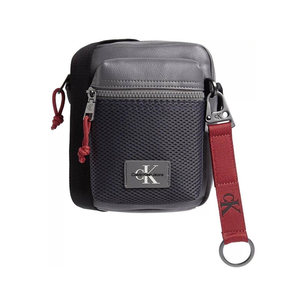 Calvin Klein Gray Recycled Polyester Messenger Bag