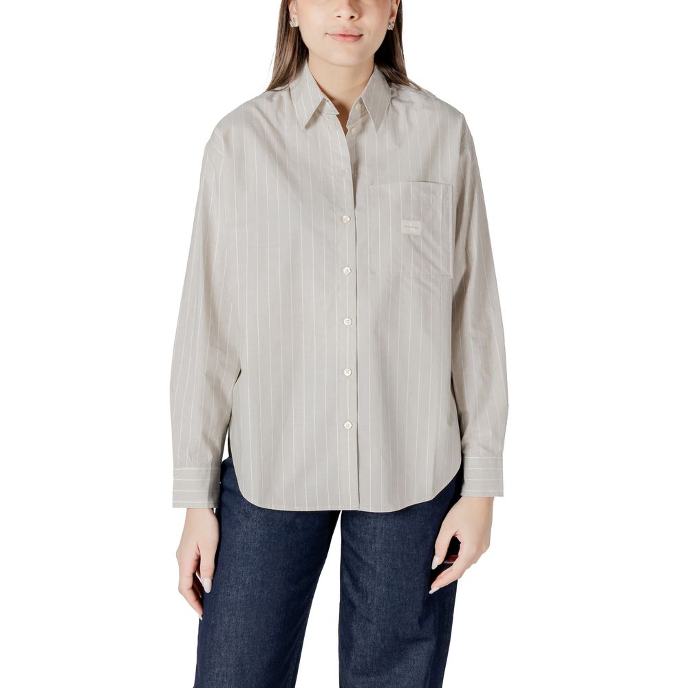 Calvin Klein Jeans Beige Cotton Shirt