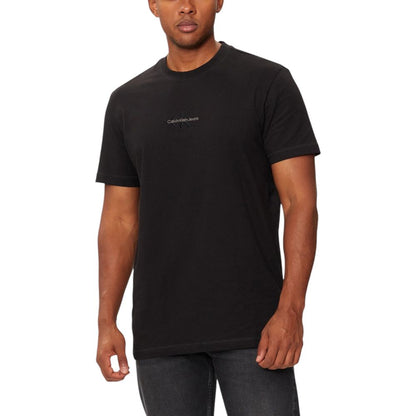 Calvin Klein Jeans Black Cotton Rigenerato T-Shirt