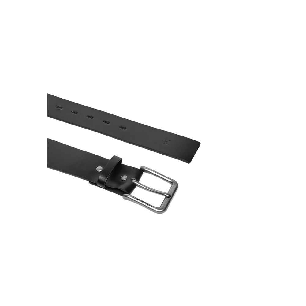 Calvin Klein Jeans Black Leather Belt - 110 cm / 44 Inches