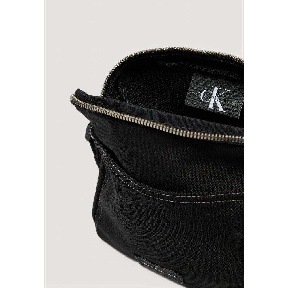 Calvin Klein Jeans Black Recycled Polyester Messenger Bag