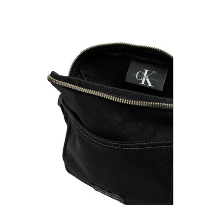 Calvin Klein Jeans Black Recycled Polyester Messenger Bag