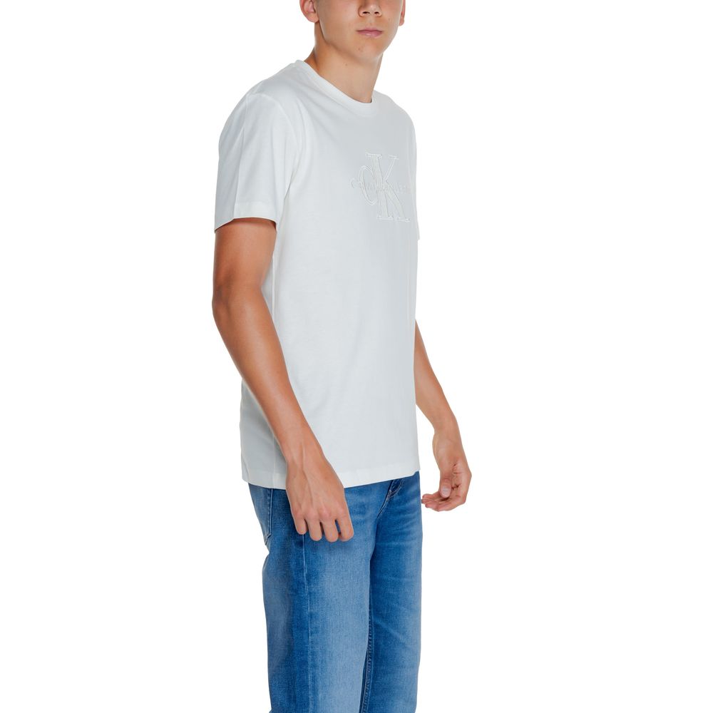 Calvin Klein Jeans Cream Cotton T-Shirt - IT48 | L