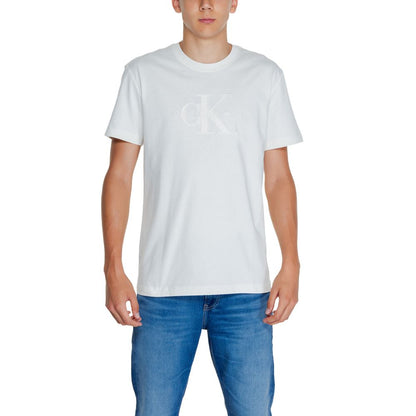 Calvin Klein Jeans Cream Cotton T-Shirt - IT48 | L