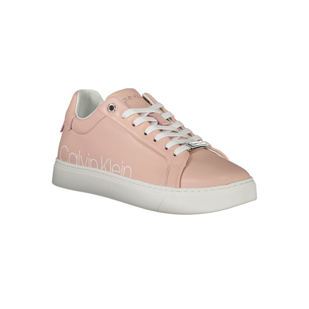 Calvin Klein Pink Leather Women Sneaker