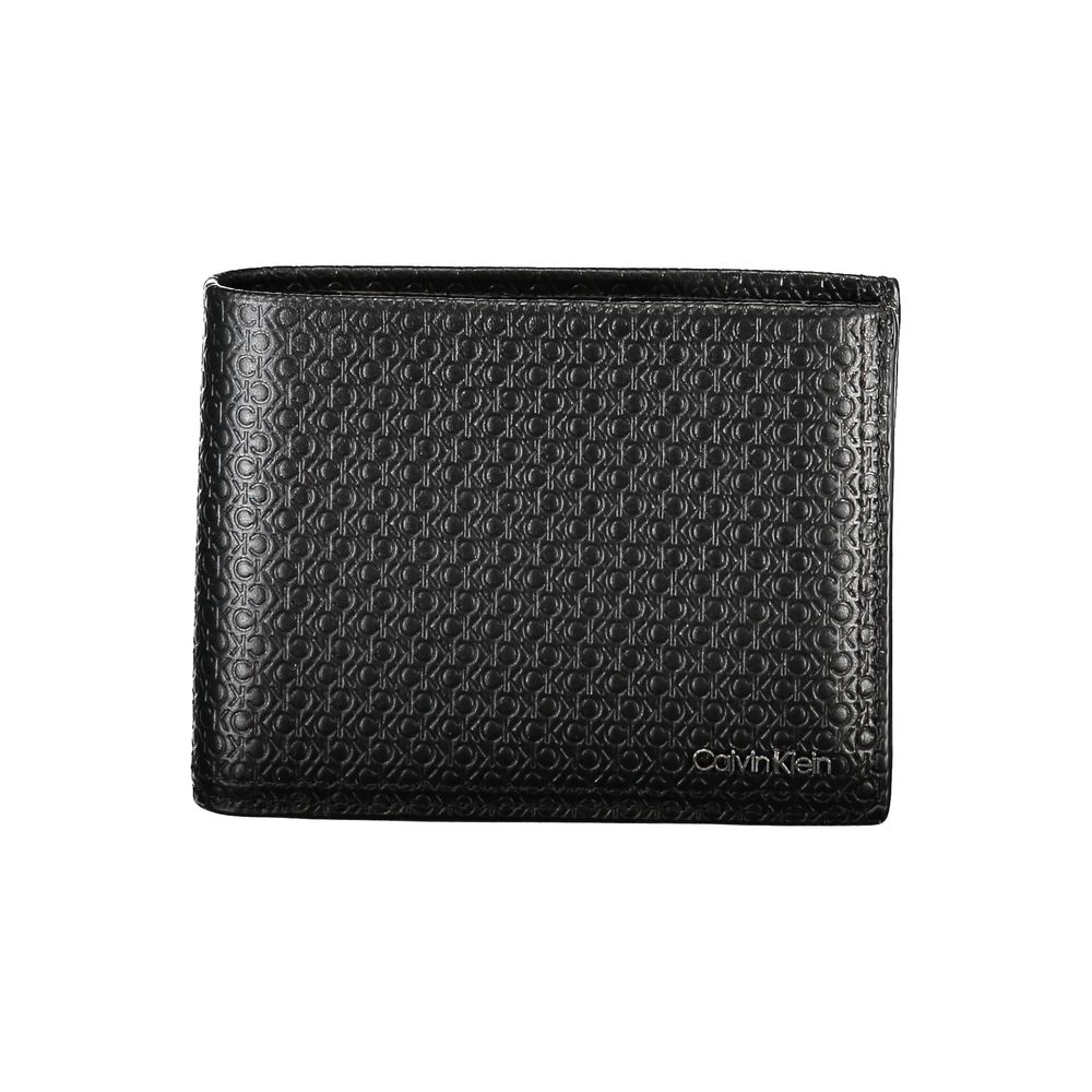 Calvin Klein Sleek Black Leather Bifold Wallet with RFID Block