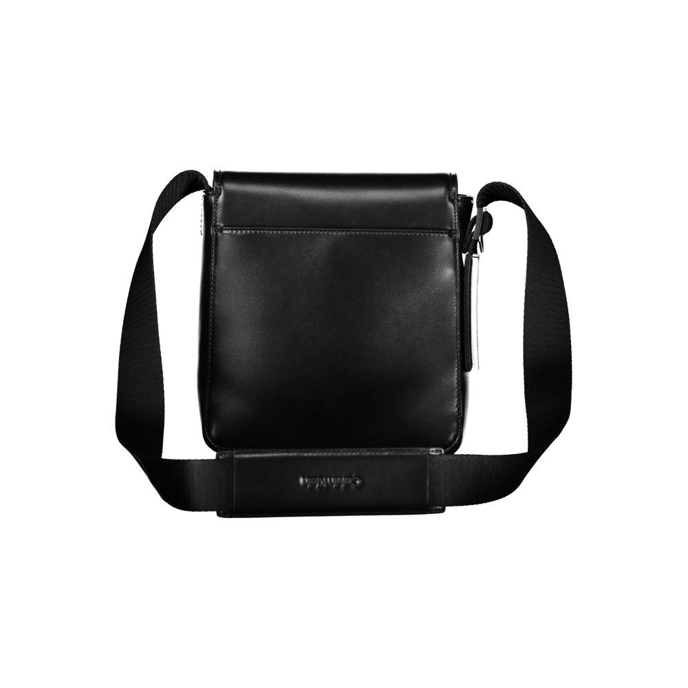 Calvin Klein Sleek Black Shoulder Bag with Logo Detail