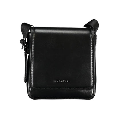 Calvin Klein Sleek Black Shoulder Bag with Logo Detail