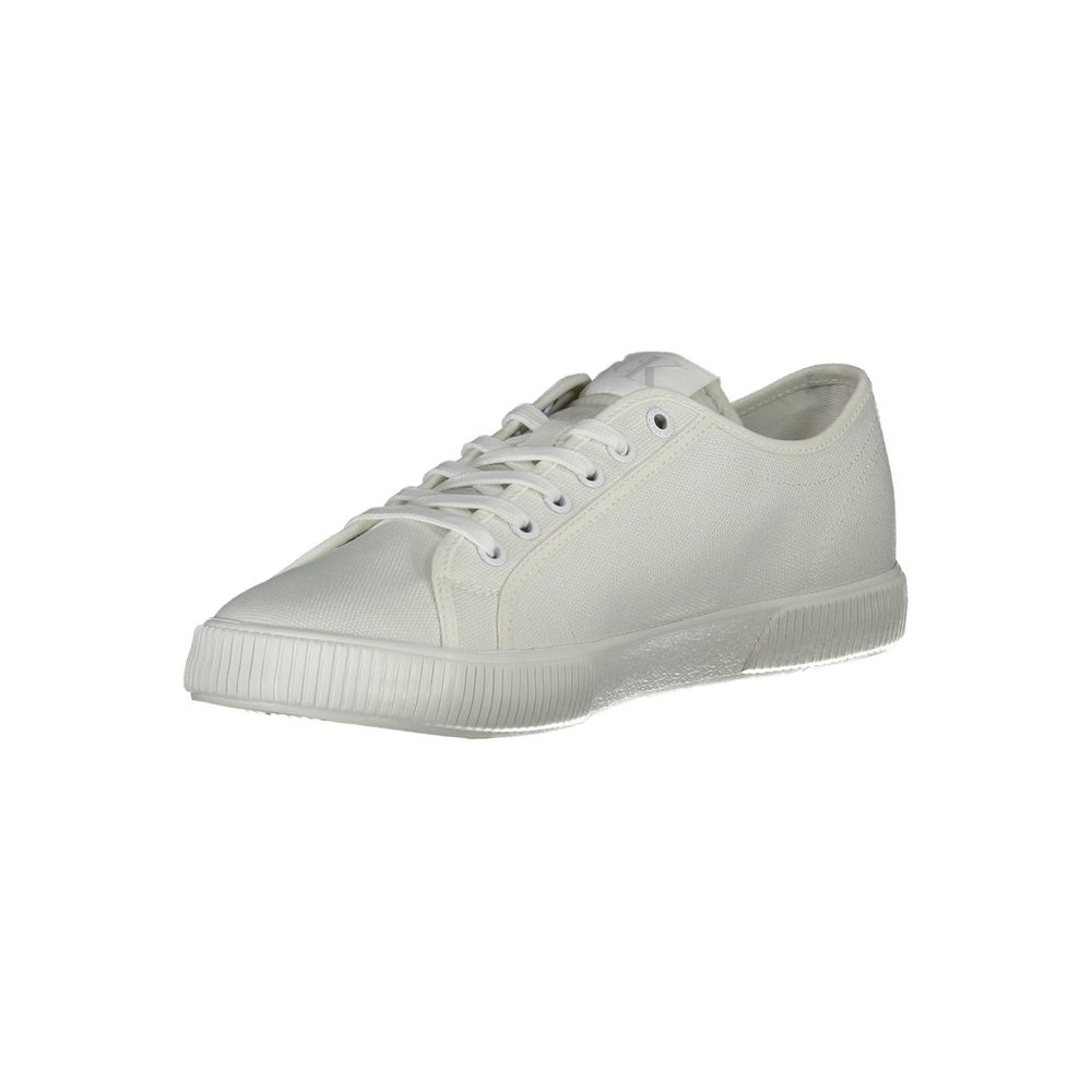 Calvin Klein White Cotton Men Sneaker