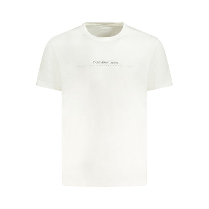 Calvin Klein White Cotton Men T-Shirt - XL