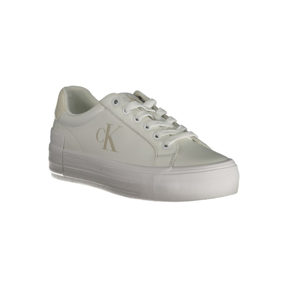 Calvin Klein White Leather Women Sneaker - EU40/US10