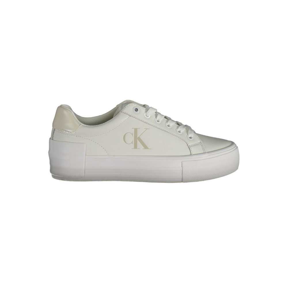 Calvin Klein White Leather Women Sneaker - EU40/US10