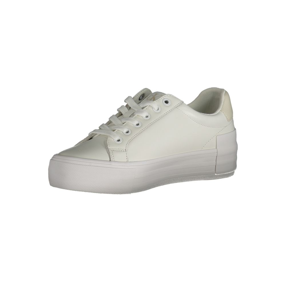 Calvin Klein White Leather Women Sneaker - EU40/US10