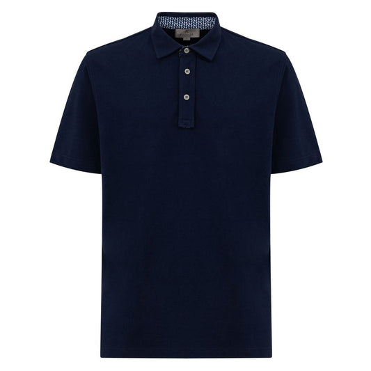 Canali Blue Cotton Polo Shirt - IT50 | L