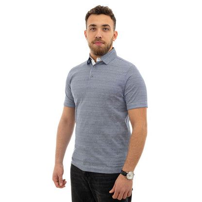 Canali Blue Cotton Polo Shirt - IT50 | L