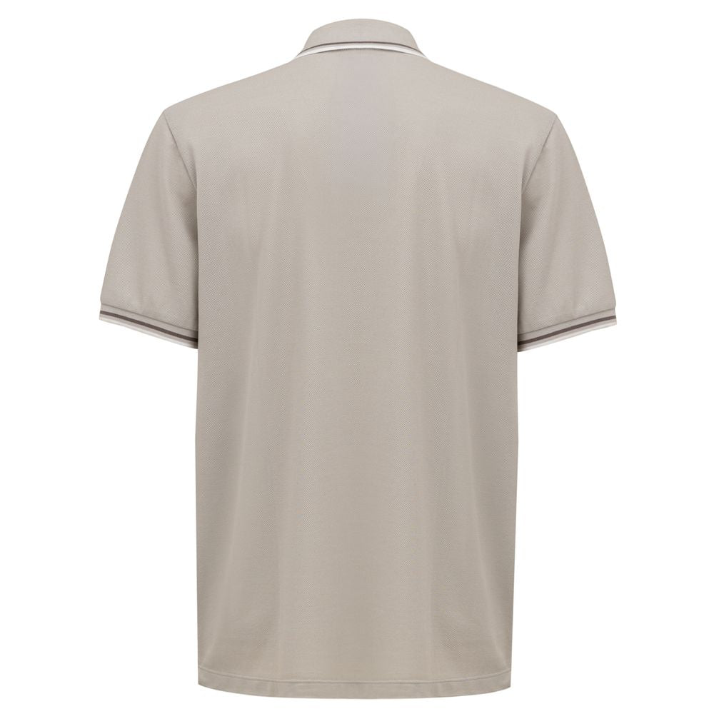 Canali Gray Cotton Polo Shirt - IT48 | M