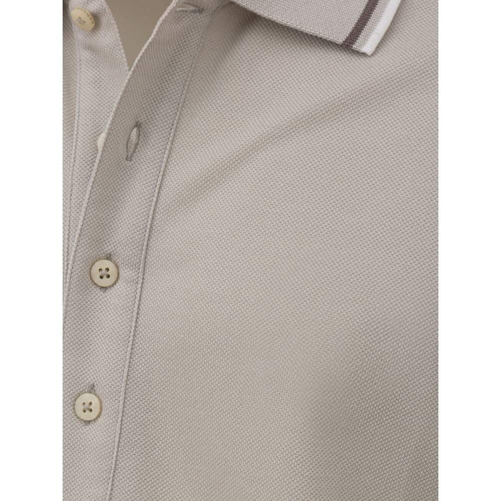 Canali Gray Cotton Polo Shirt - IT48 | M