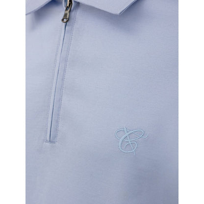 Canali Light Blue Cotton Polo Shirt - IT52 | XL