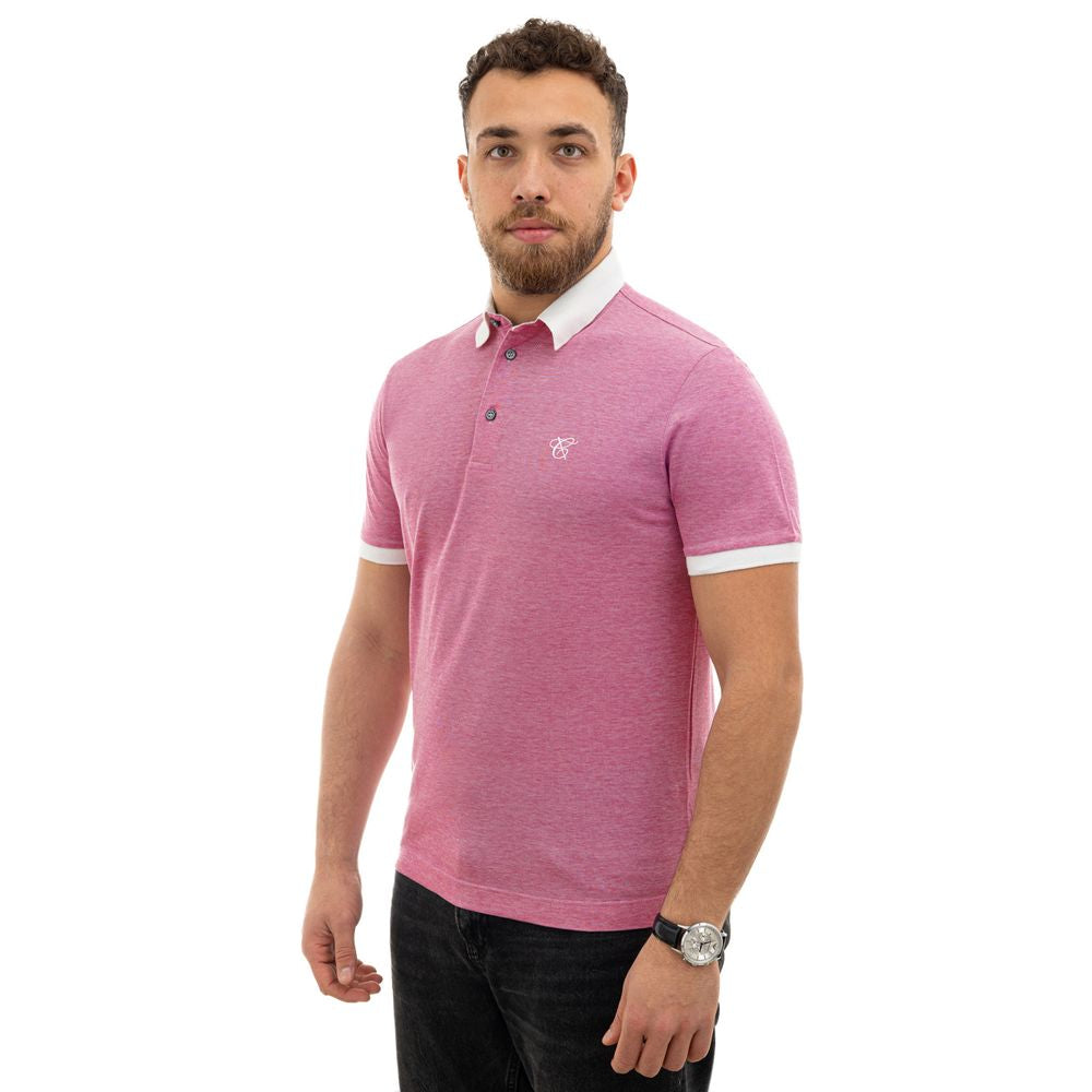 Canali Pink Cotton Polo Shirt - IT50 | L