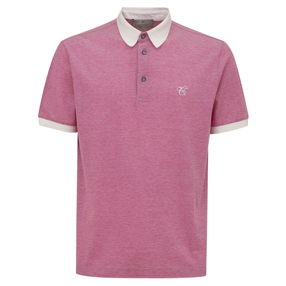 Canali Pink Cotton Polo Shirt - IT50 | L