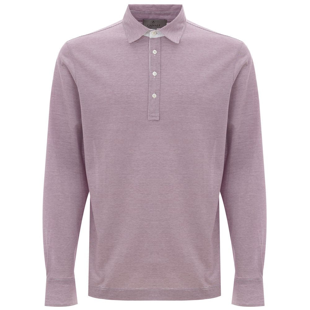 Canali Pink Cotton Polo Shirt - IT50 | L