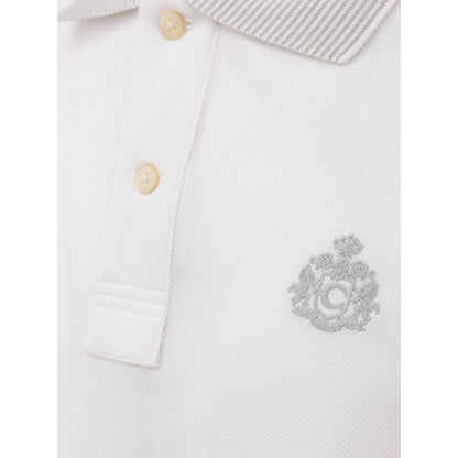 Canali White Cotton Polo Shirt - IT50 | L