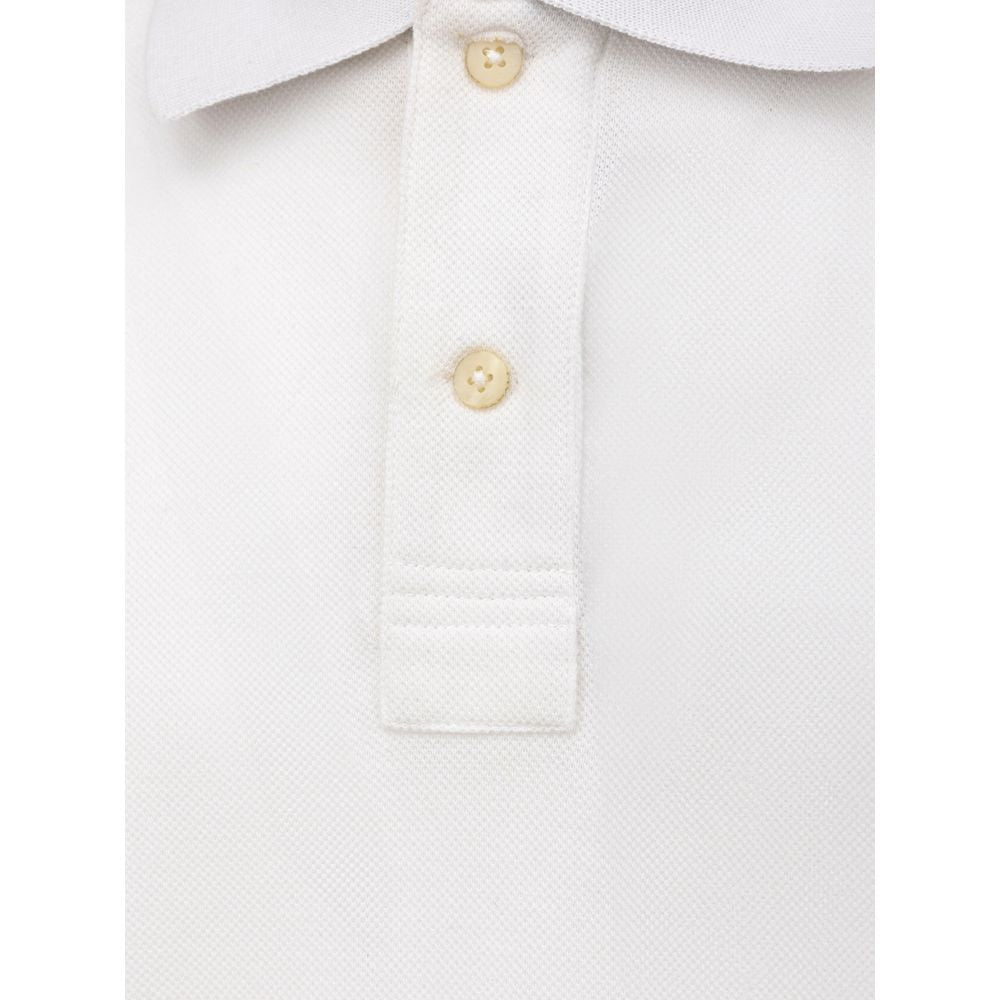 Canali White Cotton Polo Shirt - IT50 | L