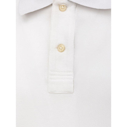 Canali White Cotton Polo Shirt - IT50 | L