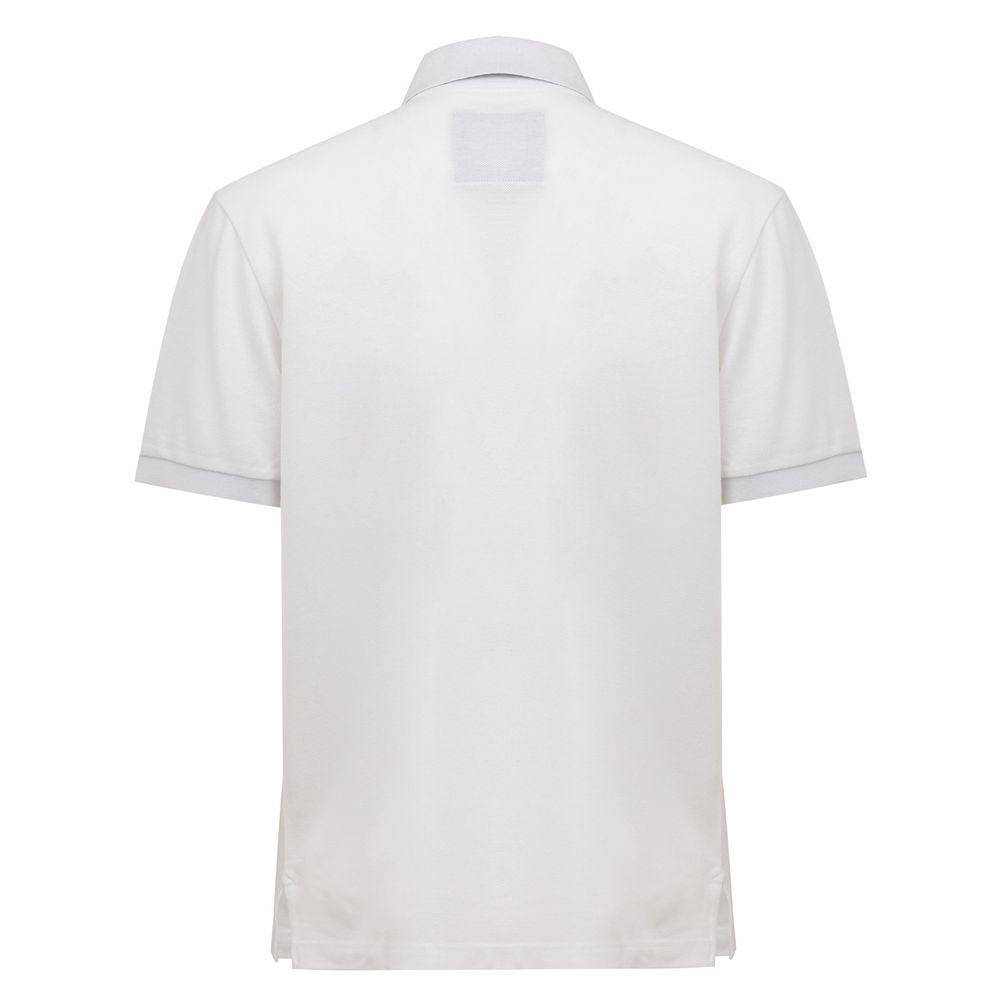 Canali White Cotton Polo Shirt - IT50 | L