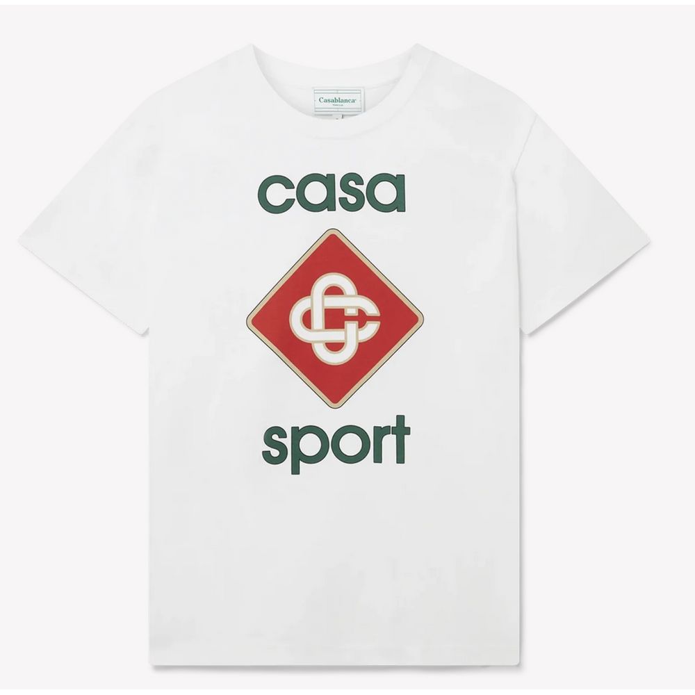 Casablanca White Cotton T-Shirt