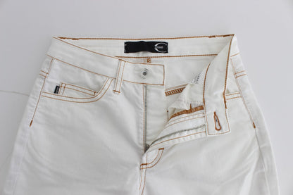 Cavalli Chic White Slim Fit Denim - W26