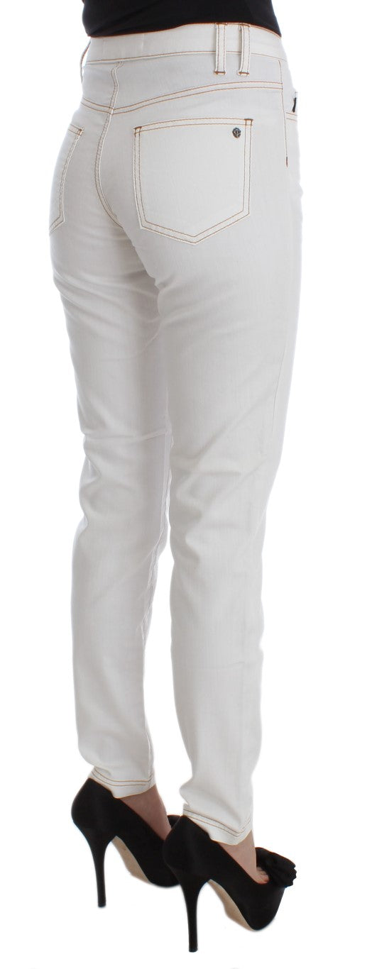 Cavalli Chic White Slim Fit Denim - W26