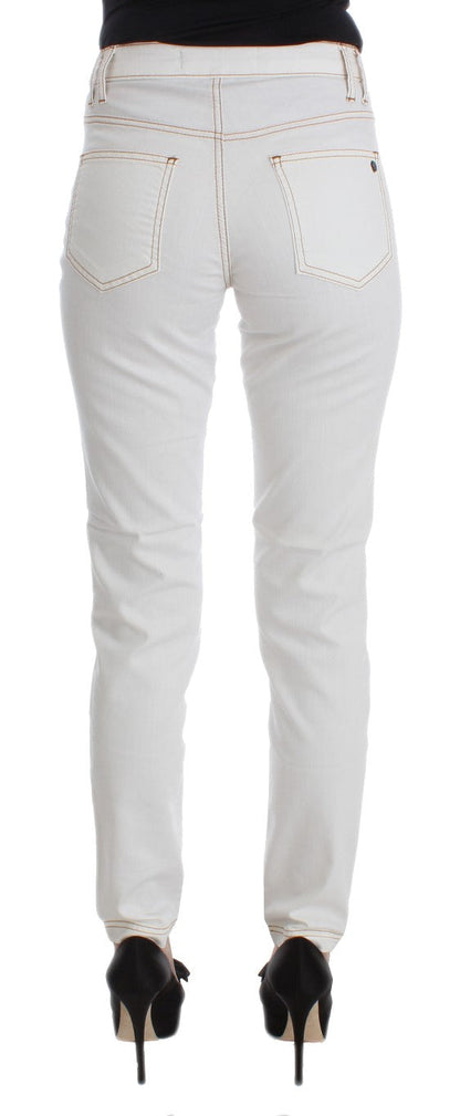 Cavalli Chic White Slim Fit Denim - W26