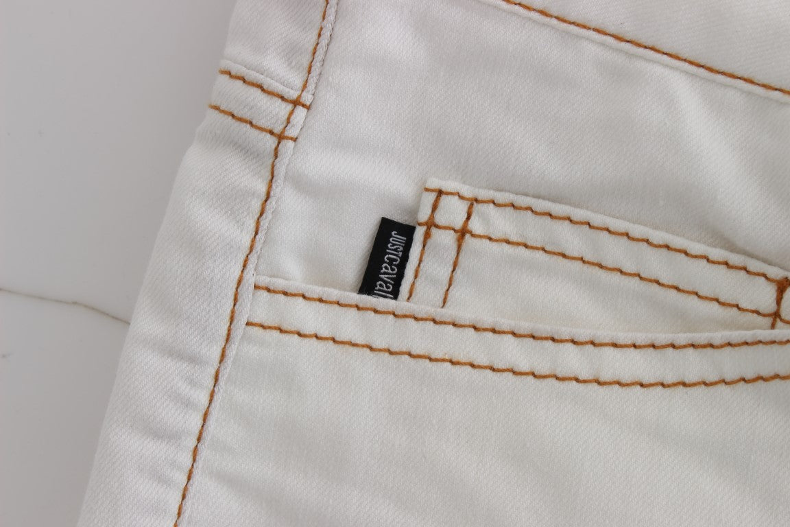 Cavalli Chic White Slim Fit Denim - W26