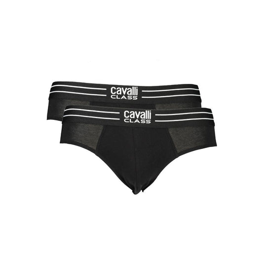 Cavalli Class Black Cotton Men Underwear - S