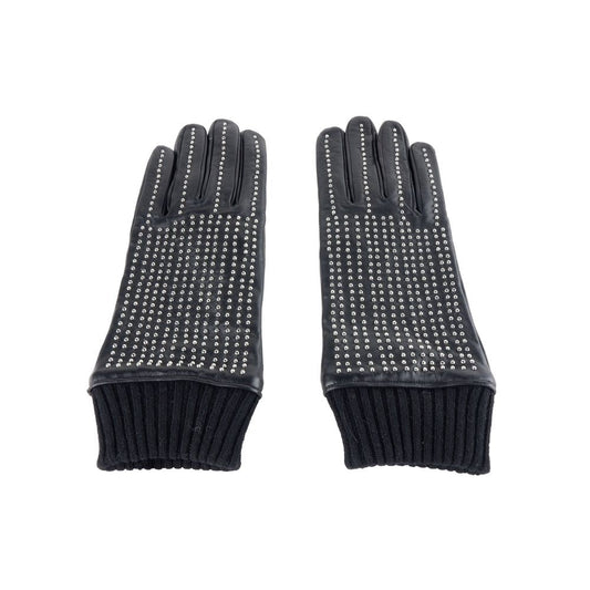 Cavalli Class Black Lambskin Men Glove - 9|L